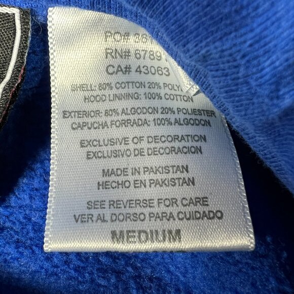 Y2K Duke Blue Devils Sweatshirt Adult Medium Blue Faded Pullover Hoodie - Picture 10 of 16